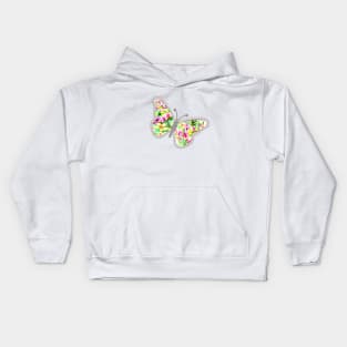 Floral Butterfly and Pearls Kids Hoodie